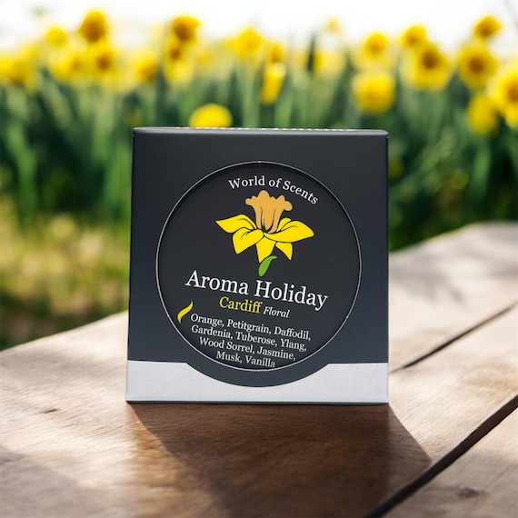 CARDIFF Scented Soy Candle Home Fragrance Gift, Floral , Anniversary, Travel, Wedding, Honeymoon Gift