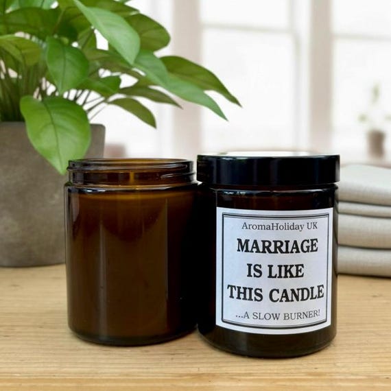 Funny Marriage Candle, Citrus Wine Scent, Luxury Soy Wax Anniversary Gift