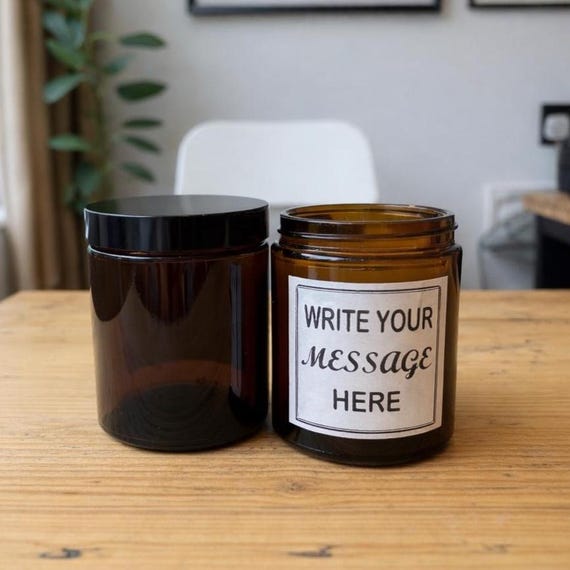 Personalized Wine Scented Soy Candle, Custom Message Gift