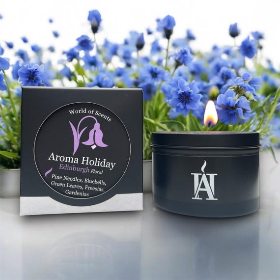 Edinburgh Scented Soy Candle: Bluebell & Pine Home Fragrance Gift