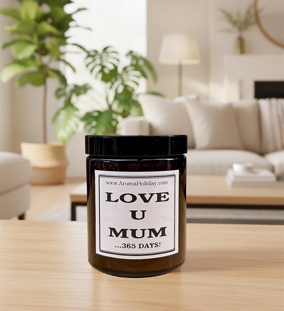 Love U Mum 365 Days Soy Candle: Fresh Fruity Citrus Home Fragrance