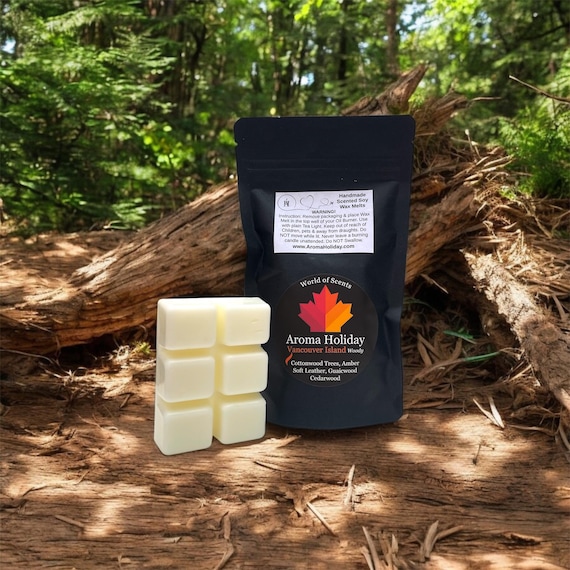 Vancouver Island Soy Wax Melts, Woody Scent, Handmade 2-Pack