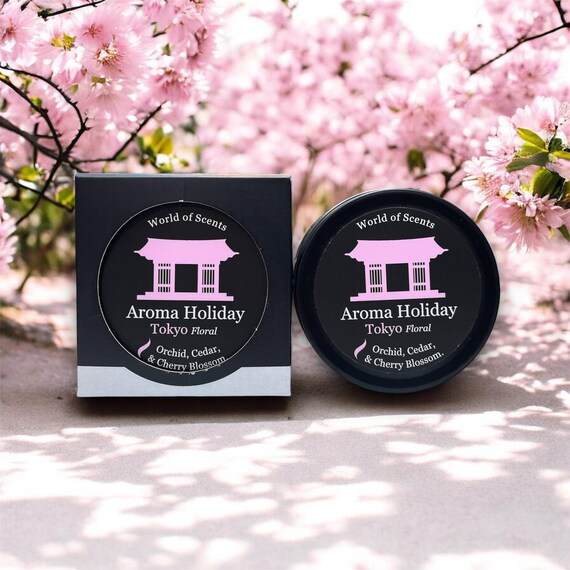 Tokyo Cherry Blossom Scented Soy Candle: Asian Floral Fragrance