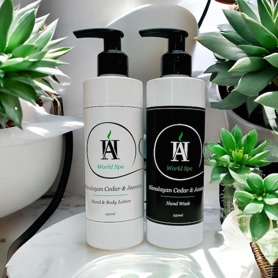 Himalayan Cedar & Jasmine Hand Care Duo: Vegan Hand Wash and Lotion Gift Set