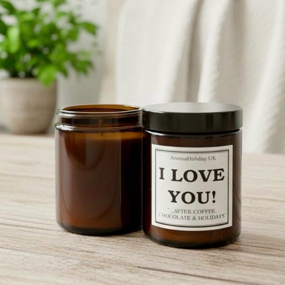 Funny 'I Love You' Soy Candle, Citrus Scent, Anniversary Gift