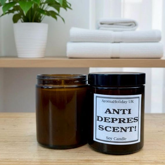 Anti-Depres-Scent Soy Candle: Citrus Scented, Luxury Home Fragrance