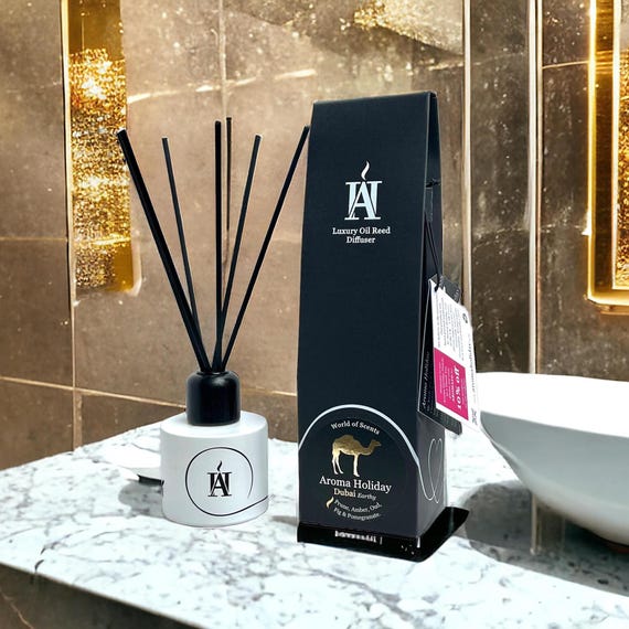 Dubai Oud Reed Diffuser: Luxury Home Fragrance, Earthy Scent
