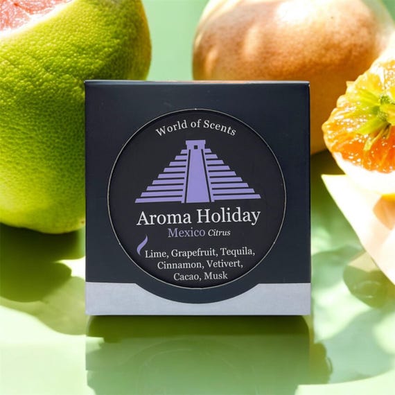 Mexico Scented Soy Candle: Citrus, Tequila, Cacao