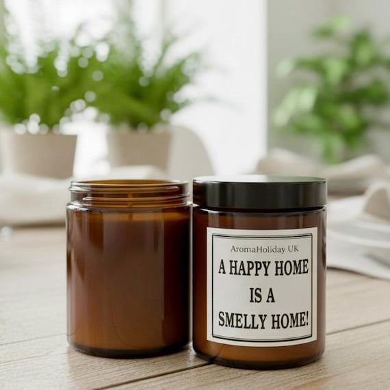Funny Housewarming Candle, Citrus Wine Scent, Luxury Soy Wax