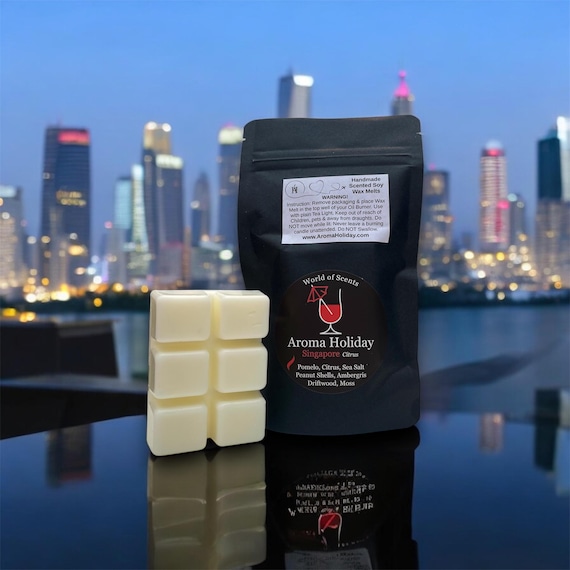 Singapore Scented Soy Wax Melt Pack: Citrus Home Fragrance