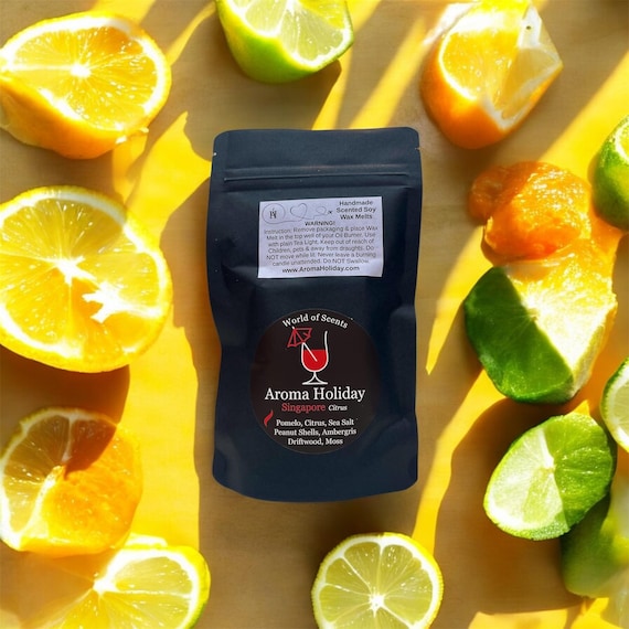 Singapore Citrus Soy Wax Melt 2-Pack: Handmade Home Fragrance
