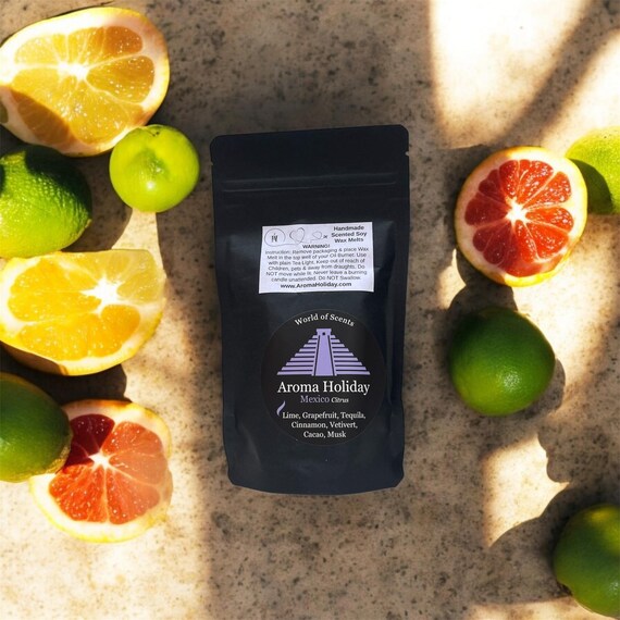 Mexico Citrus Soy Wax Melt 2-Pack: Tequila, Lime, Cacao