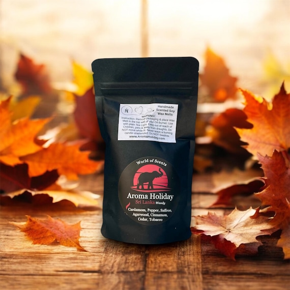 Sri Lanka Scented Soy Wax Melt Refill: Woody Autumn Spice