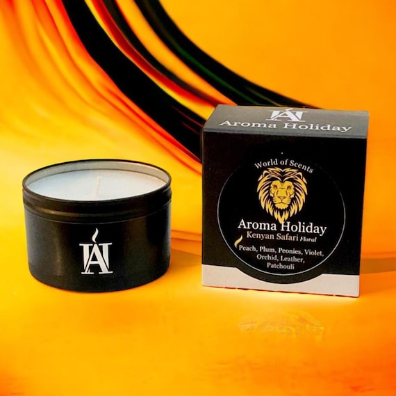 KENYA Scented Soy Candle, Floral Kenyan Safari , Christmas Gift