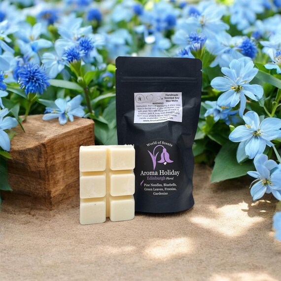 Edinburgh Floral Scented Soy Wax Melt Pack: Pine & Bluebell Aroma