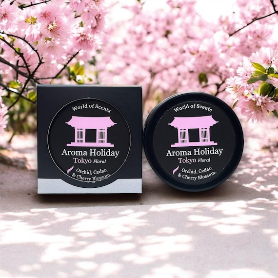 Tokyo Cherry Blossom Scented Soy Candle: Asian Floral Fragrance