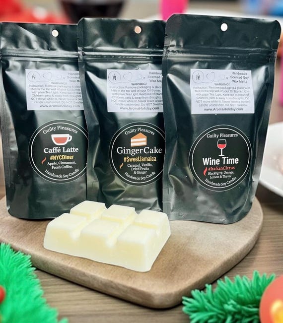 Everyday Luxury Soy Wax Melt Bundle: Coffee, Cake & Wine Highly Scented!