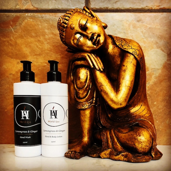 Lemongrass Ginger Hand Care Duo: Vegan Hand Wash & Lotion Gift Set