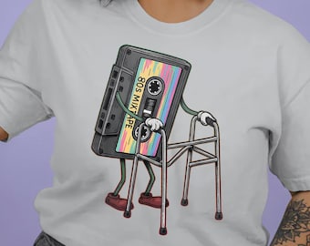 Funny Retro Cassette Tape Shirt, Cassette Tape 80s Shirt, Vintage Music Lover Gift, 80s 90s Humor Tee, Old Cassette Tape Graphic Shirt