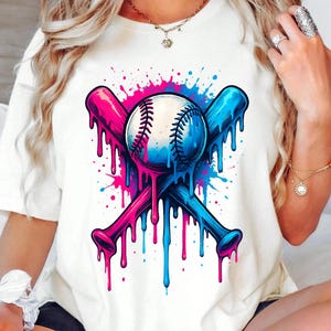 Baseball Drip Shirt for Boys | Toddler Baseball Ice Cream Drip Tee | Kids Baseball T-Ball Shirt | Summer Baseball Player Gift | Boys Sports
