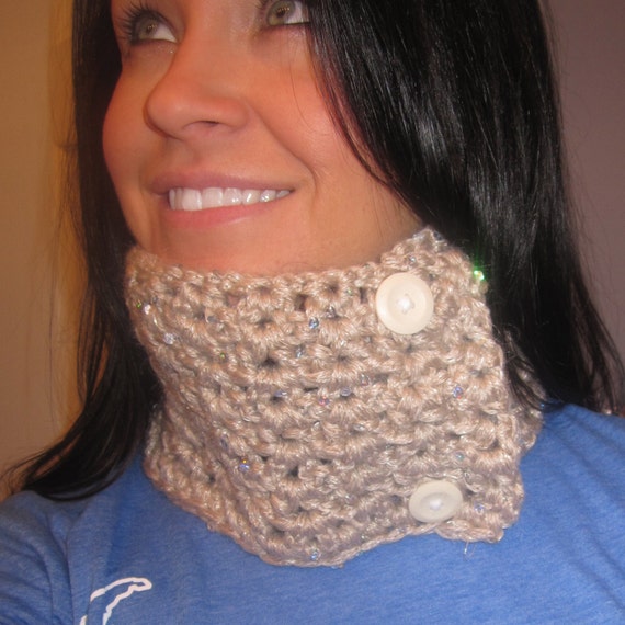 Items similar to buttoned up and cozy neck warmer on Etsy