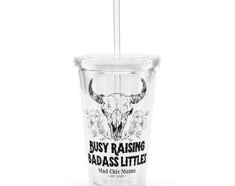 Busy Raising Littles Tumbler - 16 oz Travel Cup with Lid