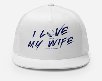Grappige sporttruckerhoed: ik hou van mijn vrouw/vriendin/verloofde - sportcadeau
