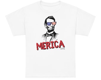 Funny 'Merica 4th of July Youth T-Shirt: Patriotic USA Graphic Tee