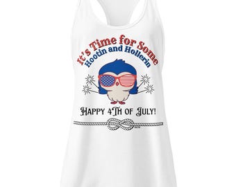 Koszulka bez rękawów Stars and Stripes Racerback: dopasowana koszula patriotyczna USA