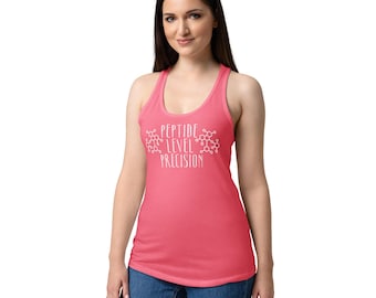 Peptide Level Precision Racerback Tank | Minimalist Fitness Gym Shirt