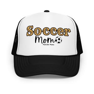 Soccer Mom Hat – Baseball Cap – Cute Game Day Hat – Trucker Hat for Moms – Sports Mom Gift – Mom Life Cap
