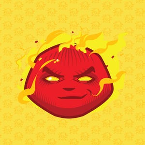 Human Torch 3" op Marvel geïnspireerde sticker