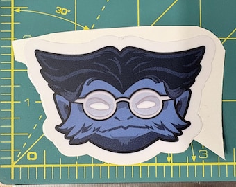 Waterproof Vinyl Sticker — Beast (approx 2.25" - 2.5") for Laptop & Water Bottle