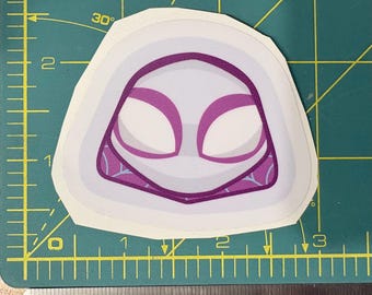 Wodoodporna naklejka winylowa — Ghost Spider (ok. 2,25" - 2,5") na laptopa i butelkę z wodą