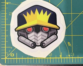 Waterproof Vinyl Sticker — Star Lord, Peter Quill (approx 2.25" - 2.5") for Laptop & Water Bottle