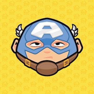 Captain America - Steve Rogers 3&quot; Marvel-Inspired Sticker