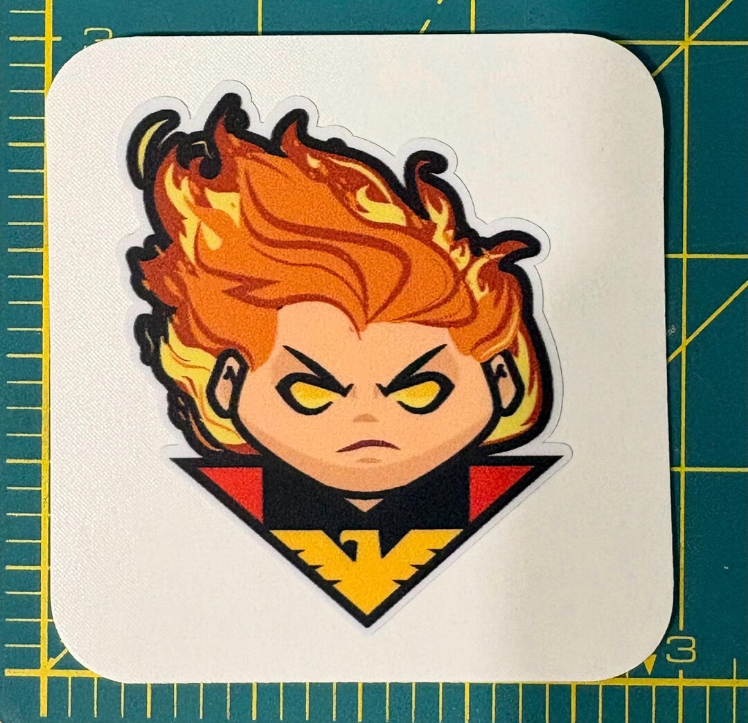 Waterproof Vinyl Sticker — Jean Grey, Phoenix (approx 2.25
