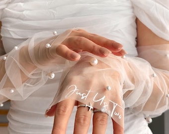 Wedding dress sleeves Fingerless bridal gloves Personalized Removable Sleeves for wedding dress Bridal Gloves Tulle Fingerless Sleeves