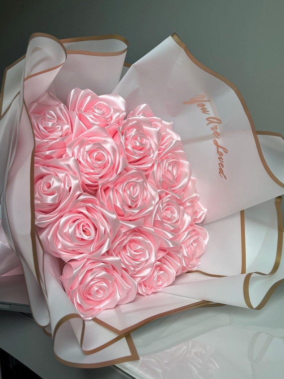 Personalized Eternal Rose Bouquet With Custom Message Forever