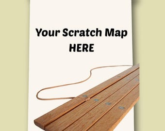A2 Wooden Magnetic Poster Frame – Minimal Art Print Hanger | Teak | Map & Wall Art Display