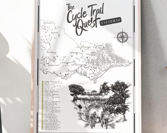 The Victoria Cycle Trail Quest / Mappa da grattare / Australia