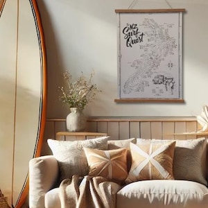 A2 Wooden Magnetic Poster Frame – Minimal Art Print Hanger | Teak | Map & Wall Art Display