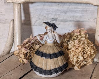 Vintage, Victorian, Porcelain Lady Figurine Japan