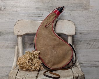 Vintage, Spanish Leather Wine Bota Bag Peg Rack Decor