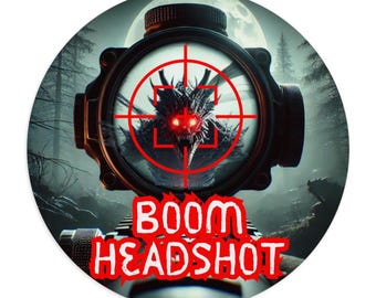 Alfombrilla de ratón, diseño de jugador de FPS "BOOM HEADSHOT", alfombrilla de ratón para juegos, accesorios de videojuegos, decoración de escritorio de computadora, regalo de jugador, escritorio de oficina