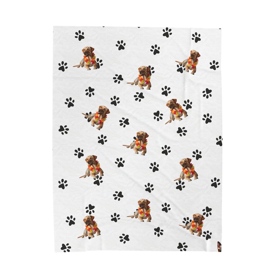 Labrador Dog Pattern Print Blanket