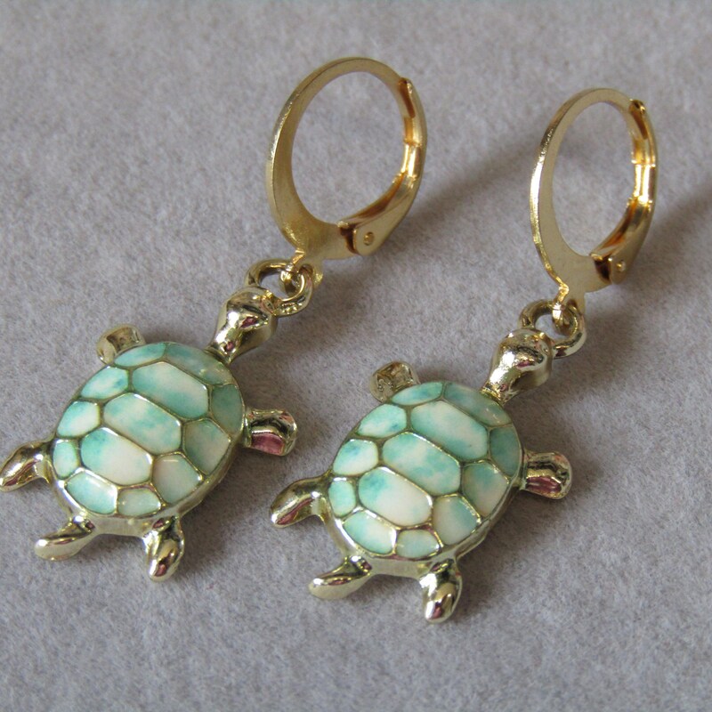 Turtle Earrings - Etsy
