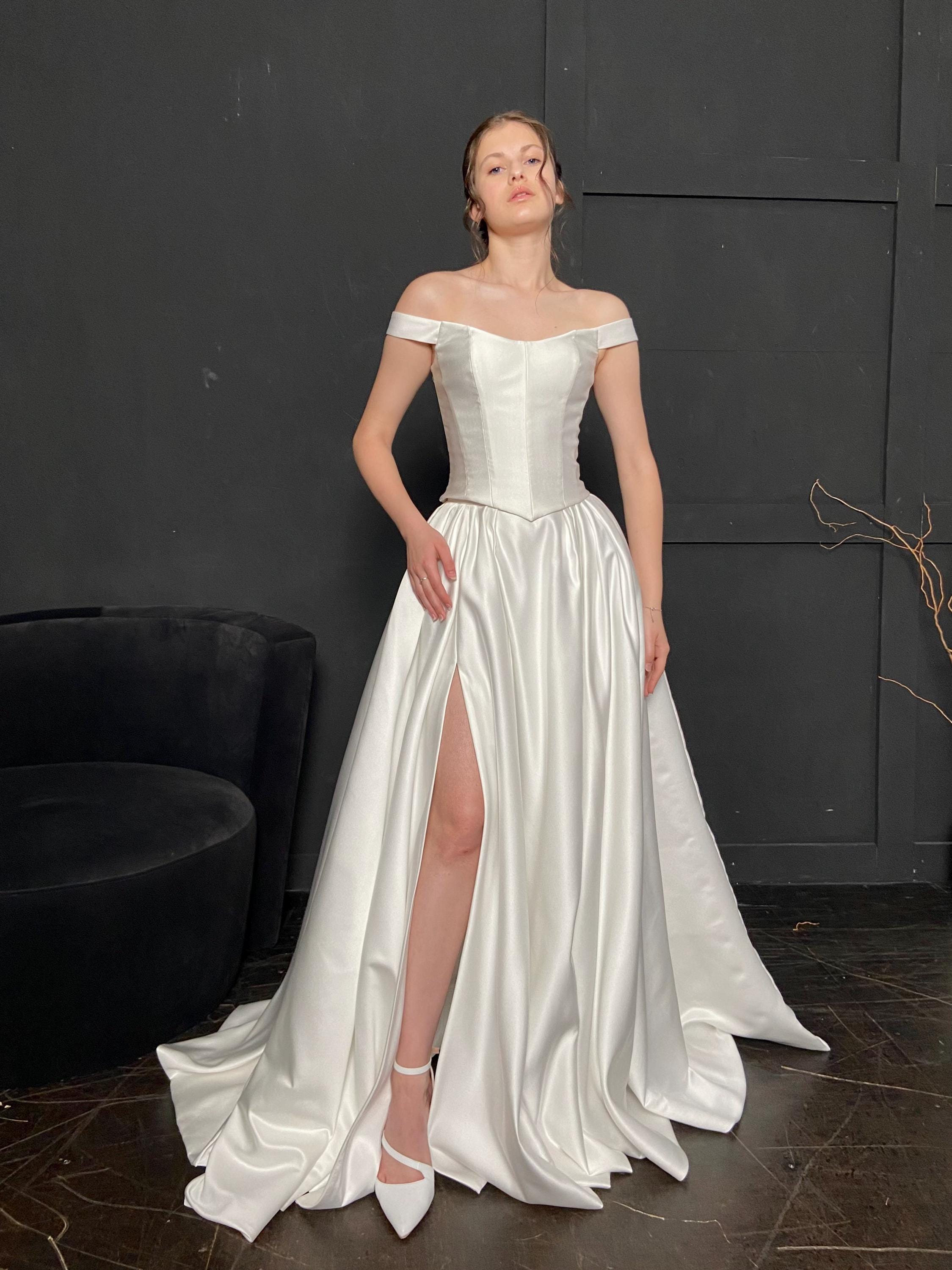 satin corset white dress Satin Corset Midi Dress