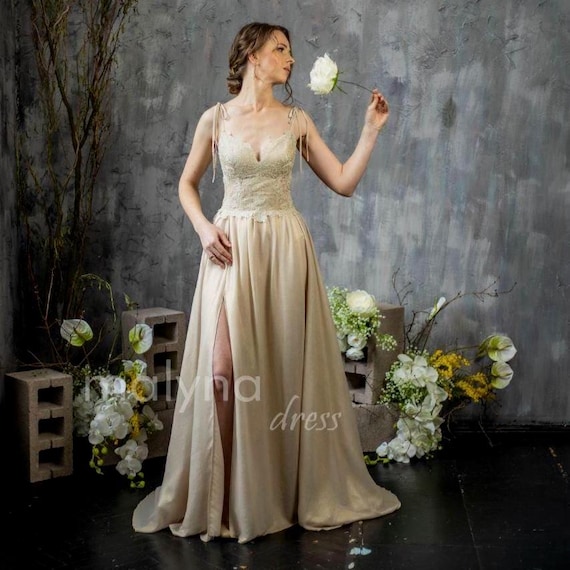 Fantasy Princess Corset Dress Perfect for Prom and for Wedding! Unique Beach Wedding dress. Engagement Dress, Boho Dress