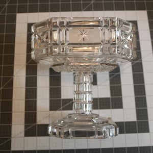 EAPG Compote with etching